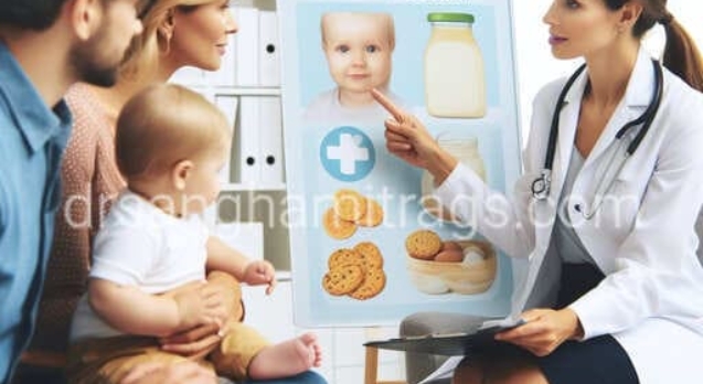 Young child showing discomfort after drinking milk, symbolizing lactose intolerance in children